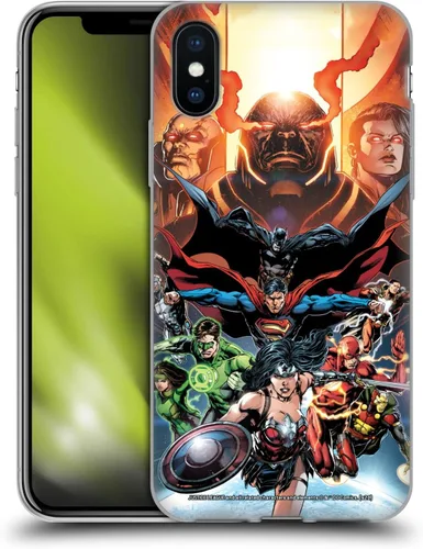 Vista 94 de Head Case Designs Funda de gel con licencia oficial de la Liga de la Justicia DC Comics #10 Darkseid War Comic Book Cover
