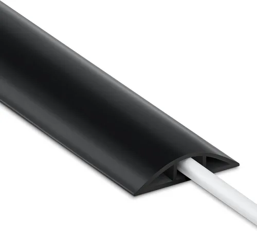 Vista 18 de Cubierta de cable de 4 pies, cubierta de cable beige para el suelo, cubierta de cable de extensión para cable de alimentación, organizador de cables