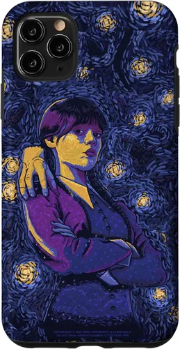 Vista 13 de Wednesday & Thing in Starry Night by Vincent Van Goth Case for iPhone 17