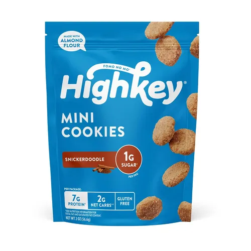 Vista 4 de HIGHKEY Galletas mini de azúcar y canela de harina de almendras de 2.25 onzas (paquete de 3)