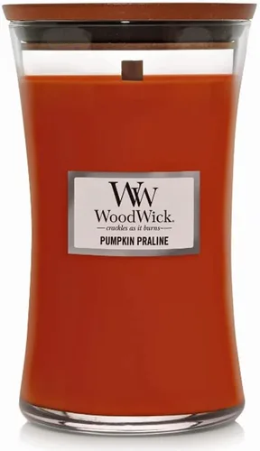 Vista 13 de WoodWick Regalos de Velas Navideñas de Canela Chai para Mujeres y Hombres, Vela de Reloj de Arena Mediana de 9.7 oz con Mecha Crepitante