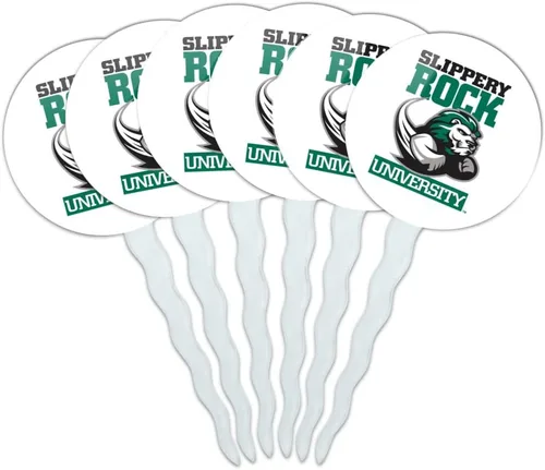 Vista 327 de Abilene Christian - Juego de 6 palillos para cupcakes con logotipo secundario