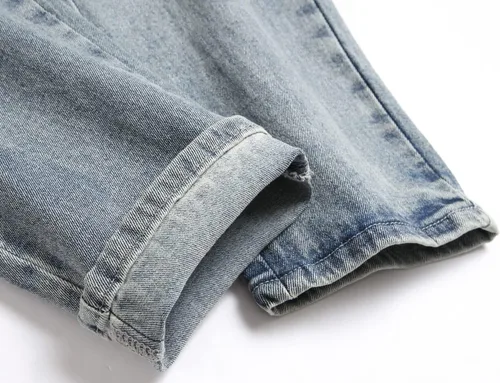 Vista 6 de FREDD MARSHALL Pantalones de mezclilla lavados estilo motociclista estilo hip hop, rasgados, desgastados, rasgados, desgastados, para hombre
