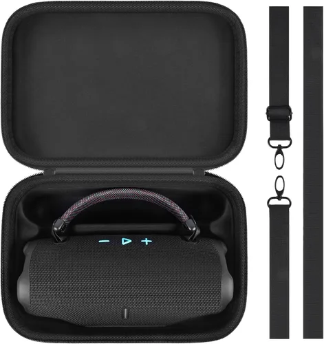 Vista 9 de Comecase - Funda rígida de viaje para JBL Charge 4/Charge 5 impermeable Bluetooth altavoz. Bolsa de almacenamiento para cargador y cable USB