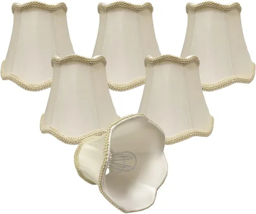 Vista 7 de Royal Designs, Inc. CSO-1029-5BG, lámpara de araña festoneada con clip, color beige, 1 unidad