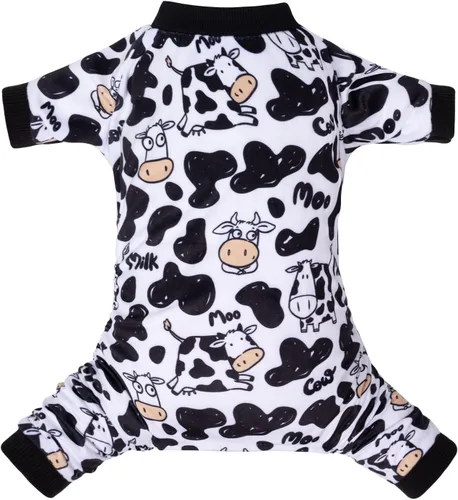 Vista 22 de CuteBone - Pijama de Halloween para perro, enterizos para cachorros, ropa suave para gatos, abrigo de Navidad para mascotas, cómodo traje de cuerpo