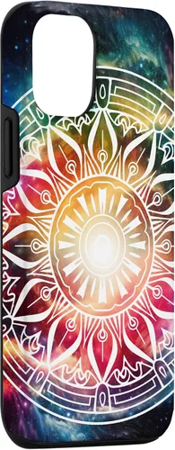 Vista 3 de Funda para iPhone 14, mandala espiritual, hippie y bohemio, meditación de flores para mujer