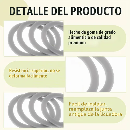 Vista 3 de Repuesto para junta de licuadora Black and Decker, junta de sellado de goma, repuesto 132812-07, compatible con Black & Decker Blender BL1900 BL3900