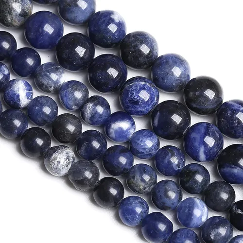 Vista 60 de 60 cuentas sueltas de piedra natural de turquesa africana de 0.236 pulgadas (6 mm) para hacer joyas, pulseras de bricolaje