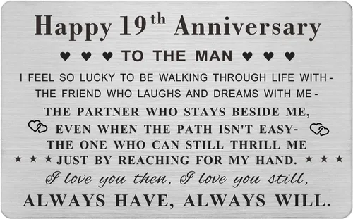 Vista 11 de Emideary Tarjeta de felicitación de 4º aniversario para marido y hombre – Tarjeta de 4 años de aniversario de boda para él, esposo