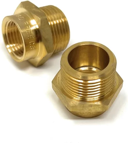 Vista 11 de Adaptador de latón sin plomo Cascada, rosca G británica BSPP macho a NPT hembra (1" x 1" (1 pieza))