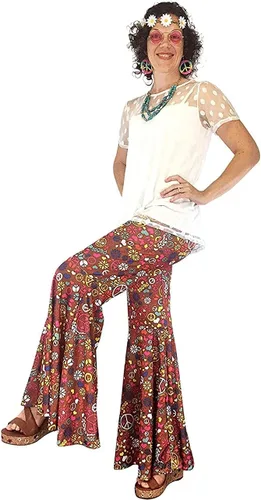 Vista 3 de Gotta Have Fun Disfraces de los años 70 para mujer, ropa de los años 70 para mujer, pantalones de fiesta de talla grande, pantalones hippie