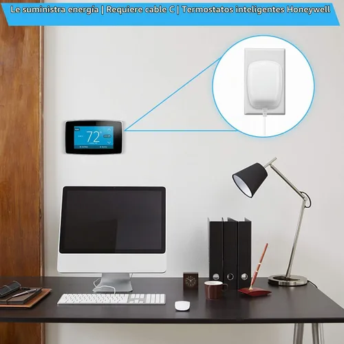 Vista 7 de Adaptador/Transformador de corriente de 24 voltios, adaptador de cable C, termostato, compatible con todas las versiones de timbre y termostato