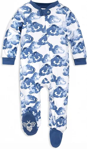 Vista 24 de Burt's Bees Baby Pijama con pies de algodón orgánico para niños Basketball Court
