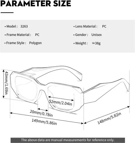 Vista 5 de Gafas de sol Mujer Cuadrado Hombres Moda Mostrar Sombras Retro Moda Moda Vogue Protección UV