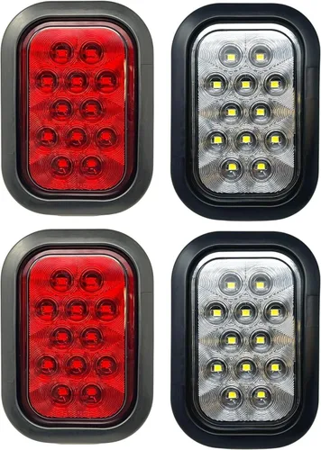 Vista 14 de All Star Truck Parts 5x3 2x Luz de señal intermitente de ámbar rectangular de 15 LED, luz de giro, luz de parqueo, luz de remolque, luz para 2