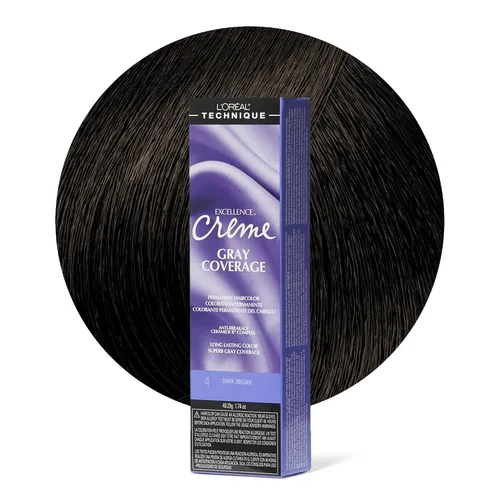 Vista 14 de L'Oréal Technique Excellence Crème Permanent Hair Color Long-Lasting Hair Dye Rich Formula with No-Drip Application Superb Gray Coverage For