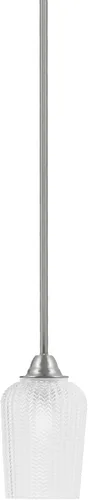 Vista 81 de Toltec Lighting Paramount - Mini colgante de 1 luz en acabado negro mate con cristal de arte perla de 7 pulgadas y estilo negro