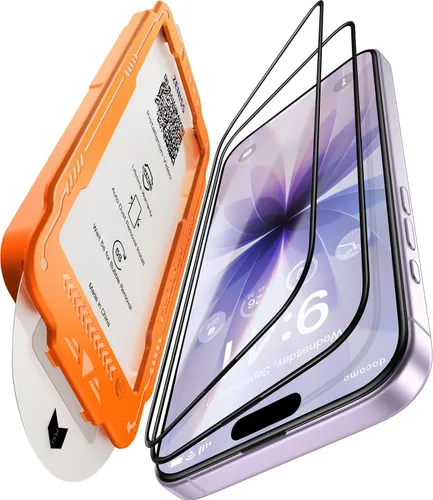 Vista 15 de NeverBreak Dureza 9H+ para iPhone 15 Pro Protector de Pantalla 12FT Protección de Grado Militar (Resistencia a Arañazos, Rompimiento, Caídas) 15 Pro