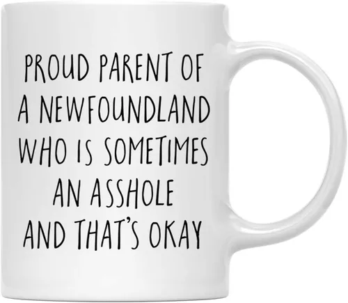 Vista 35 de Andaz Press Funny Dog - Taza de café de 11 onzas, regalo de broma, orgulloso padre de un afenpinscher que es a veces un gilipollas y eso está bien