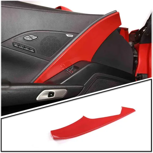 Vista 11 de TINKI Se adapta a 2014-2019 C7 Corvette Panel de puerta interior Molding Trim Cubierta de puerta Adhesivo interior para Chevrolet Corvette C7 2014
