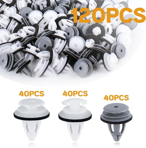 Vista 2 de Xislet 120Pcs Clips de Retención para Panel de Embellecedor de Puerta Compatibles con BMW Serie 3, 5, 7, Modelos E36, E34, E38, E39, M3, X1, X3, X4