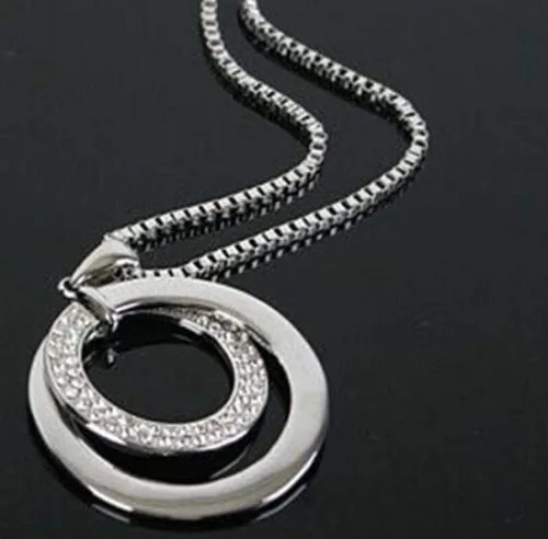 Vista 5 de ZYooch - Dije con la palabra Mom grabada para mujer collar de compromiso de diamantes de imitación joyas para regalar