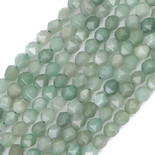 Vista 20 de BEADIA Cuentas redondas de facetas de piedra natural de amazonita de 6 mm para hacer joyas, tira de 36 cm