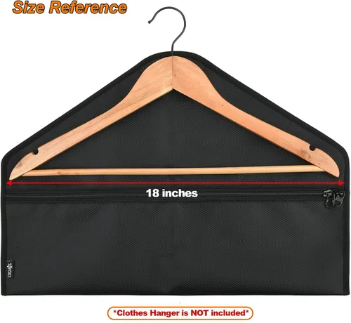 Vista 4 de Cosmos Paquete de 2 bolsas de seguridad para colgar Bolsillo oculto Bolsa secreta con cremallera para colgar artículos personales en viajes