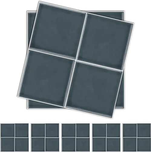 Vista 47 de Alwayspon Adhesivo de vinilo brillante de ladrillo de Provenza, autoadhesivo para azulejos de pared de transferencia de salpicaduras para cocina