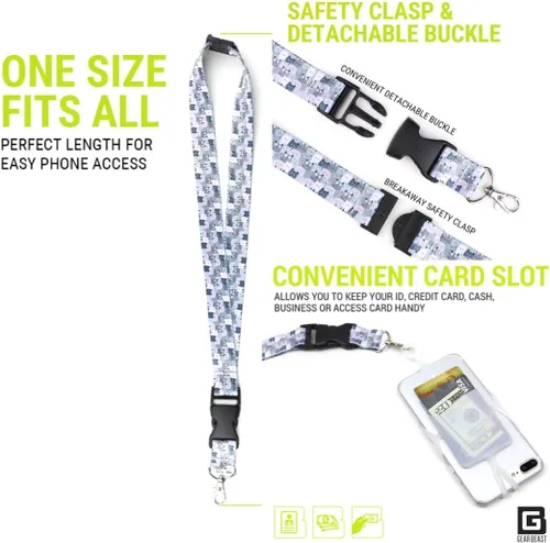 Vista 5 de Gear Beast - Correa universal para teléfono celular compatible con iPhone, Galaxy y la mayoría de teléfonos inteligentes, incluye funda