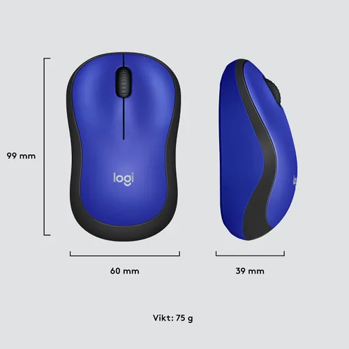 Vista 3 de Logitech Ratón inalámbrico M220, botones silenciosos, 2.4 GHz con mini receptor USB, seguimiento óptico de 1000 DPI, duración de la batería de 18