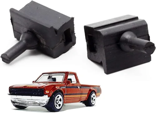 Vista 3 de Nonstops Capó de goma para capó lateral, color negro, 2 unidades, se adapta a Datsun 620 Pickup 1972-1979