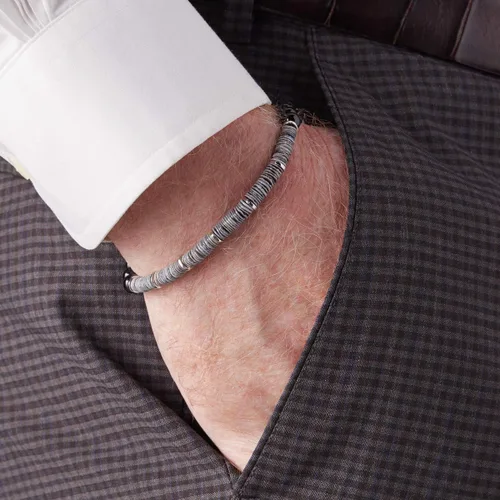 Vista 3 de Pulsera de plata para hombre