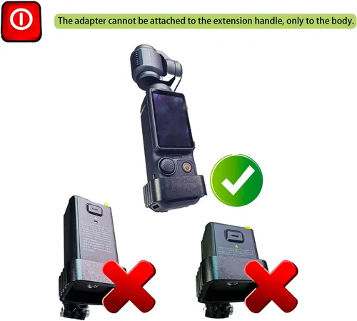 Vista 4 de Pocket3 Adaptador de aluminio para DJI Osmo Pocket 3 Accesorios de expansión de cámara 1/4 '' hilo conectar trípode correa de cabeza abrazadera