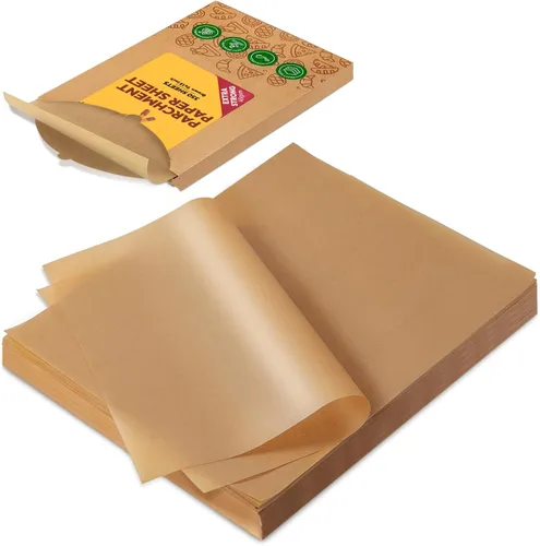 Vista 20 de Katbite 265 hojas de papel pergamino de 10 x 15 pulgadas, papel de hornear sin blanquear resistente, precortado y a prueba de aceite, perfecto