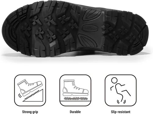 Vista 4 de NORTIV 8 Botas de invierno para hombre, impermeables, antideslizantes, resistentes al frío, botas Hikng