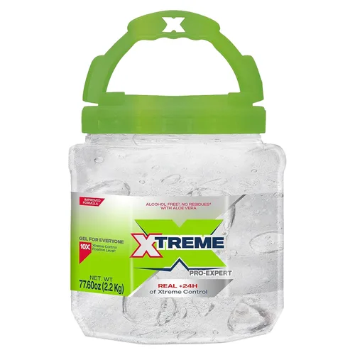 Vista 13 de Gel de peinado Xtreme Pro-Expert Clear, sin alcohol, control extremo de 24 horas con aloe vera, 17.64 oz (botella de presión, paquete de 12)