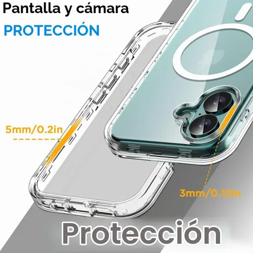Vista 4 de AICase Funda transparente para iPhone 17 [compatible con MagSafe] resistente protección contra caídas, cuerpo completo, a prueba de golpes, a prueba