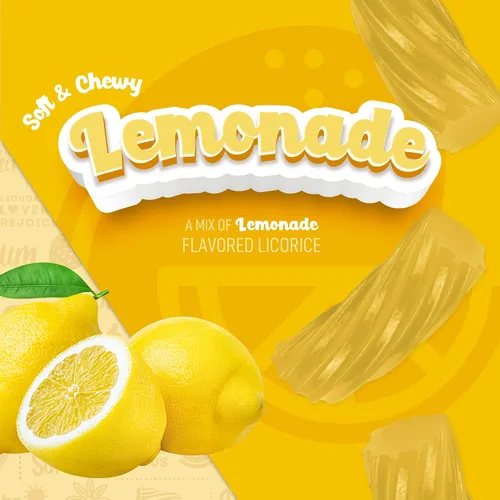 Vista 3 de Wiley Wallaby Lemonade Licorice Candy, Soft & Chewy, 7.05oz, 1Pk