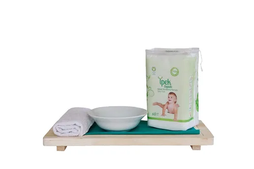 Vista 2 de Baby Organic - Almohadillas secas grandes, 100% algodón, cuadrados para el cuidado del bebé (60 unidades)