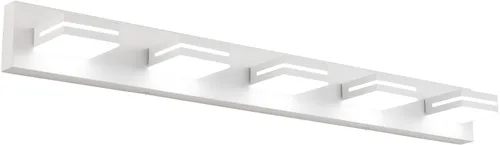 Vista 23 de SineRise - Moderna lámpara LED para tocador de baño (2 luces, 39.4 cm, regulable), iluminación de pared de baño moderna de acrílico cepillado sobre