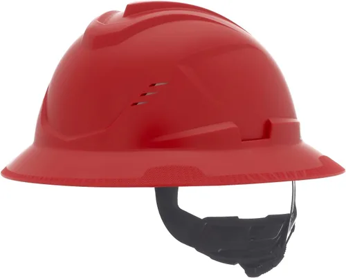 Vista 6 de MSA V-Gard C1 Casco de Ala Completa con Barrera Térmica de Enfriamiento ReflectIR y Suspensión Fas-Trac III - Utiliza Características