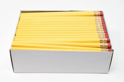 Vista 18 de Pencil Guy - Lápices redondos en blanco, negro, 144 a una caja No afilado