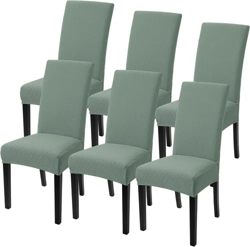 Vista 19 de SearchI Juego de 2 fundas elásticas para sillas Parsons de comedor, fundas elásticas con estampado de elastano, extraíbles, lavables, fundas