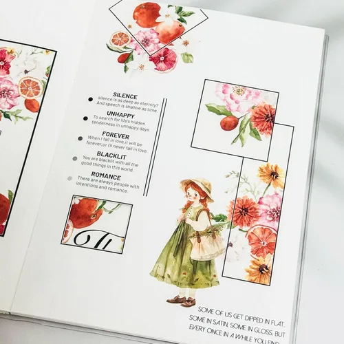 Vista 8 de Juego de 12 Rollos de Cinta Washi Floral de PET y Pegatinas de PET – Fácil de Usar para Journaling y Elaboración de Tarjetas, Ideal