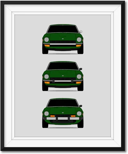 Vista 8 de Custom Car Posters Póster hecho a mano compatible con Datsun 240Z 260Z 280Z, generaciones e impresión de Datsun S30/Nissan S30 (Nissan Fairlady Z)