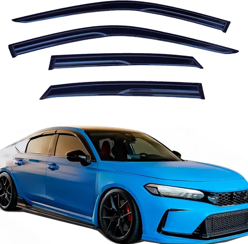 Vista 25 de Viseras adhesivas para ventana, protectores de lluvia compatibles con Toyota Rav4 2006-2012, deflector de ventana de ventilación lateral, protección
