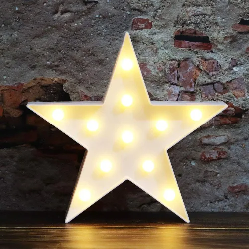 Vista 8 de Luz nocturna LED de marquesina, con forma de estrella, funciona con pilas, lámpara de mesa para niños, bebé, niño, regalo de niña, cuarto de bebé