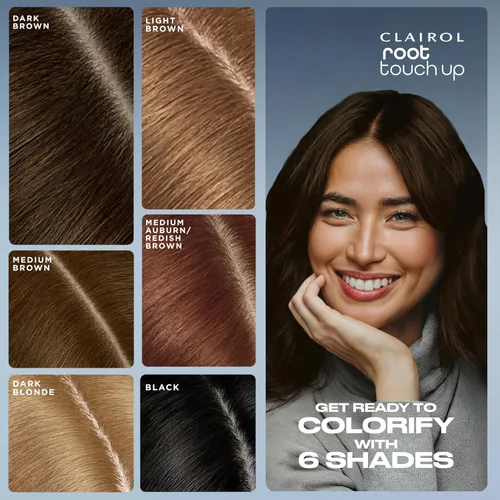 Vista 9 de Clairol Spray de coloración temporal para retoque de raíz, color de cabello negro, paquete de 1 Clairol Root Touch-Up Spray para teñir el cabello